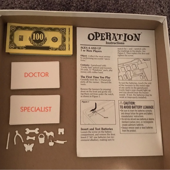 Vintage 1999 Hasbro Milton Bradley Operation Board Game - Picture 4 of 4